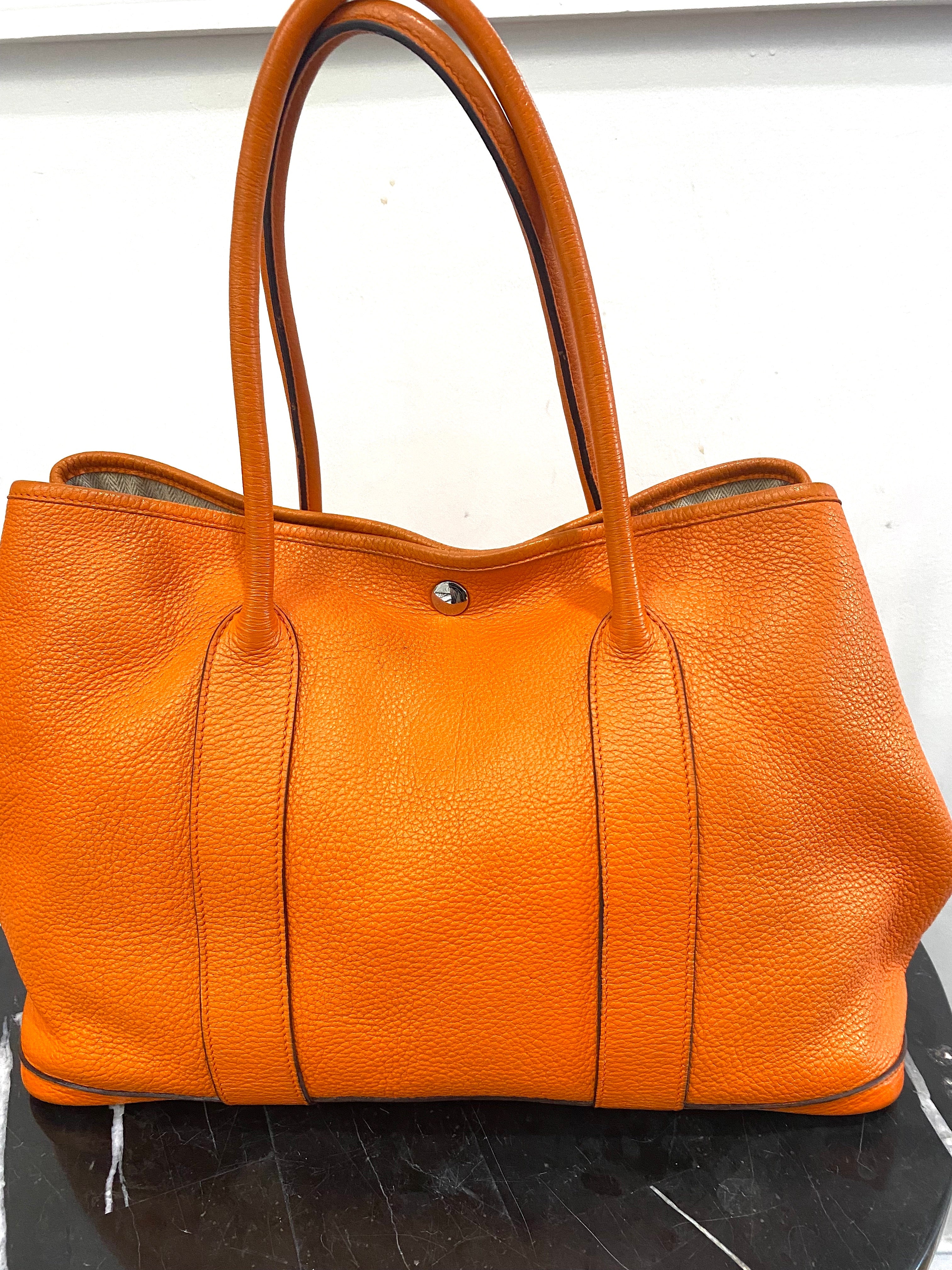 HERMÈS NEGONDA LEATHER GARDEN PARTY 36 TOTE BAG-HS