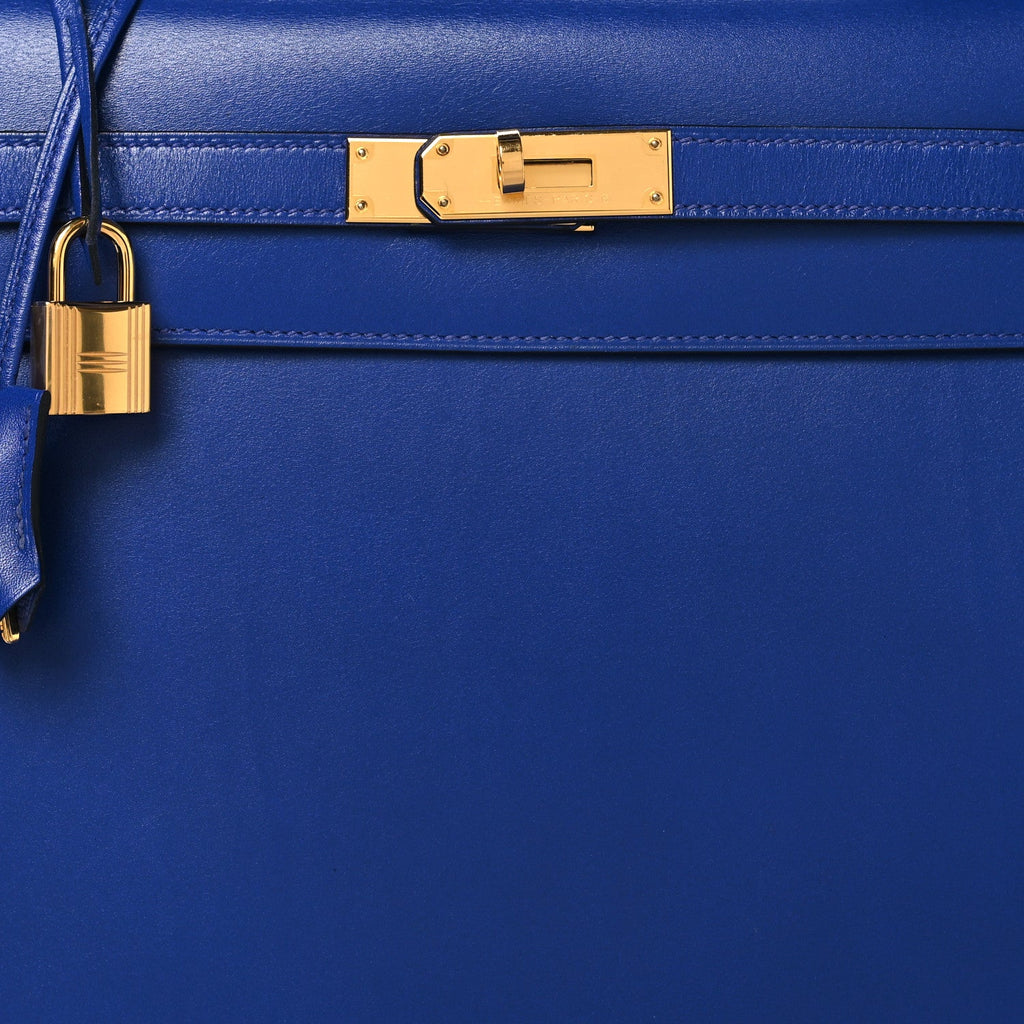 HERMÈS TADELAKT BOX LEATHER VINTAGE KELLY SELLIER 32 BAG