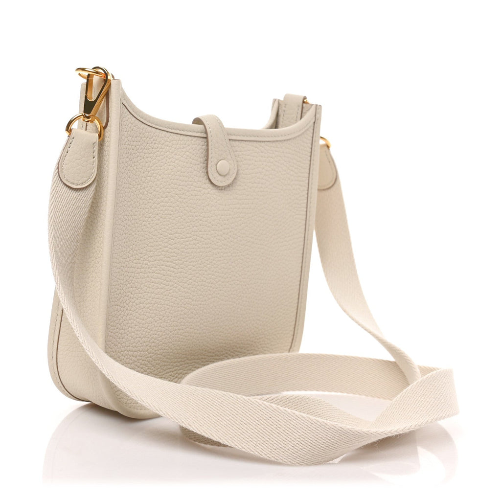 HERMÈS AMAZONE EVELYNE TAURILLON CLEMENCE LEATHER TPM BETON CROSSBODY