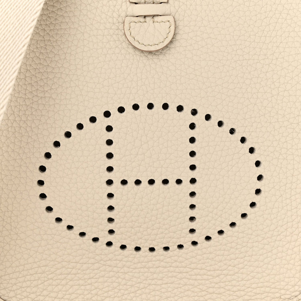 HERMÈS AMAZONE EVELYNE TAURILLON CLEMENCE LEATHER TPM BETON CROSSBODY
