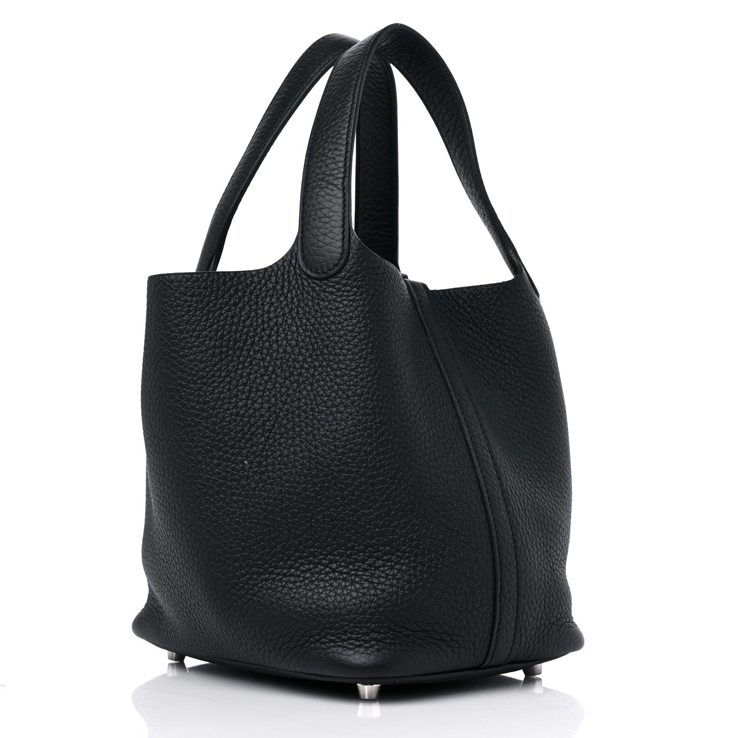 HERMÈS PITCOTIN LOCK 22 CLEMENCE LEATHER BAG