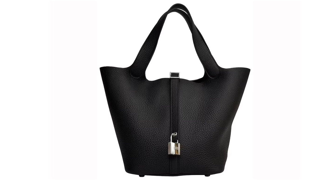 HERMÈS PITCOTIN LOCK 22 CLEMENCE LEATHER BAG