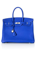 HERMÈS TOGO LEATHER BIRKIN 35 HANDBAG IN BLEU ELECTRIQUE