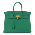 HERMÈS TOGO LEATHER BIRKIN 35 VERT VERTIGO HANDBAG