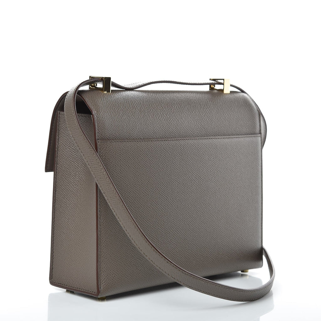 HERMÈS VERROU 21 EPSOM LEATHER SHOULDER BAG ETAIN