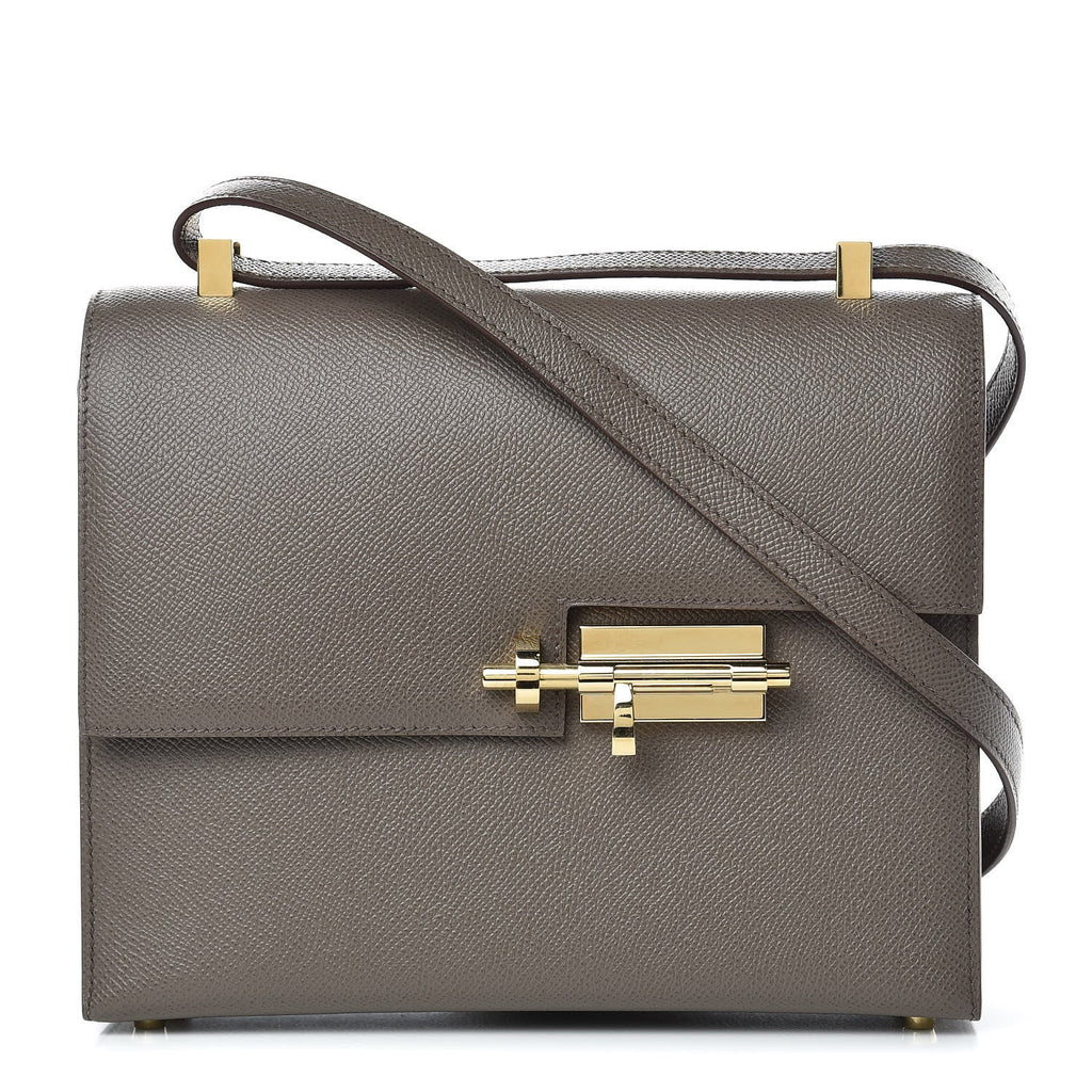 HERMÈS VERROU 21 EPSOM LEATHER SHOULDER BAG ETAIN