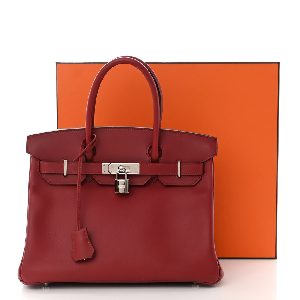 HERMÈS ROUGE GRENAT TOGO LEATHER BIRKIN 35 HANDBAG