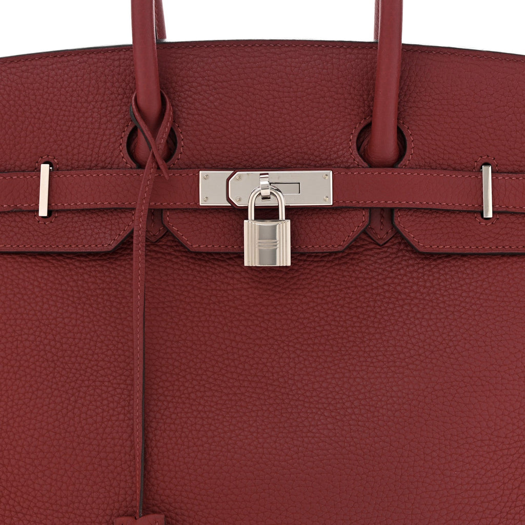 HERMÈS ROUGE GRENAT TOGO LEATHER BIRKIN 35 HANDBAG