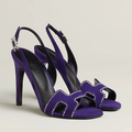 HERMÈS SUEDE GOATSKIN LEATHER HOLY 105 SANDALS