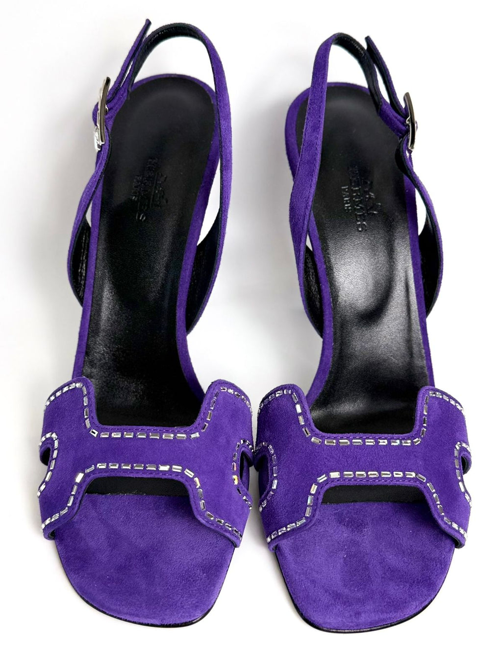 HERMÈS SUEDE GOATSKIN LEATHER HOLY 105 SANDALS