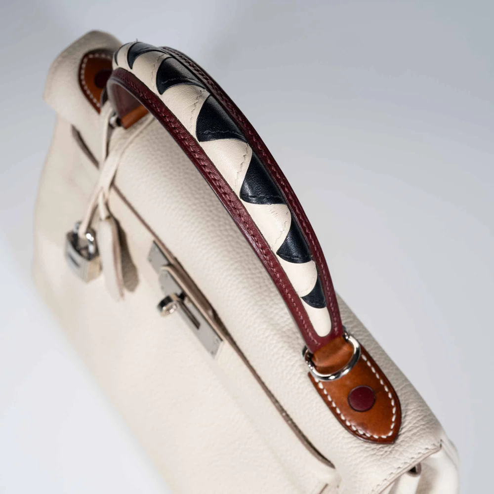 HERMÈS KELLY 32 RETOURNE “AU GALOP” TOGO LEATHER BAG