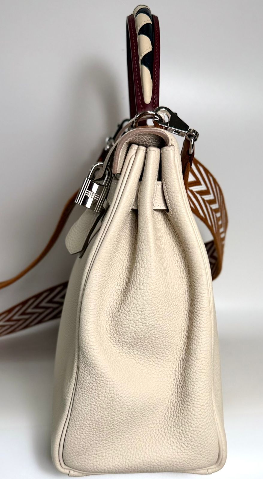 HERMÈS KELLY 32 RETOURNE “AU GALOP” TOGO LEATHER BAG