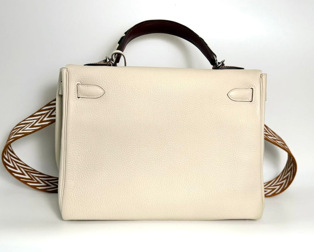 HERMÈS KELLY 32 RETOURNE “AU GALOP” TOGO LEATHER BAG