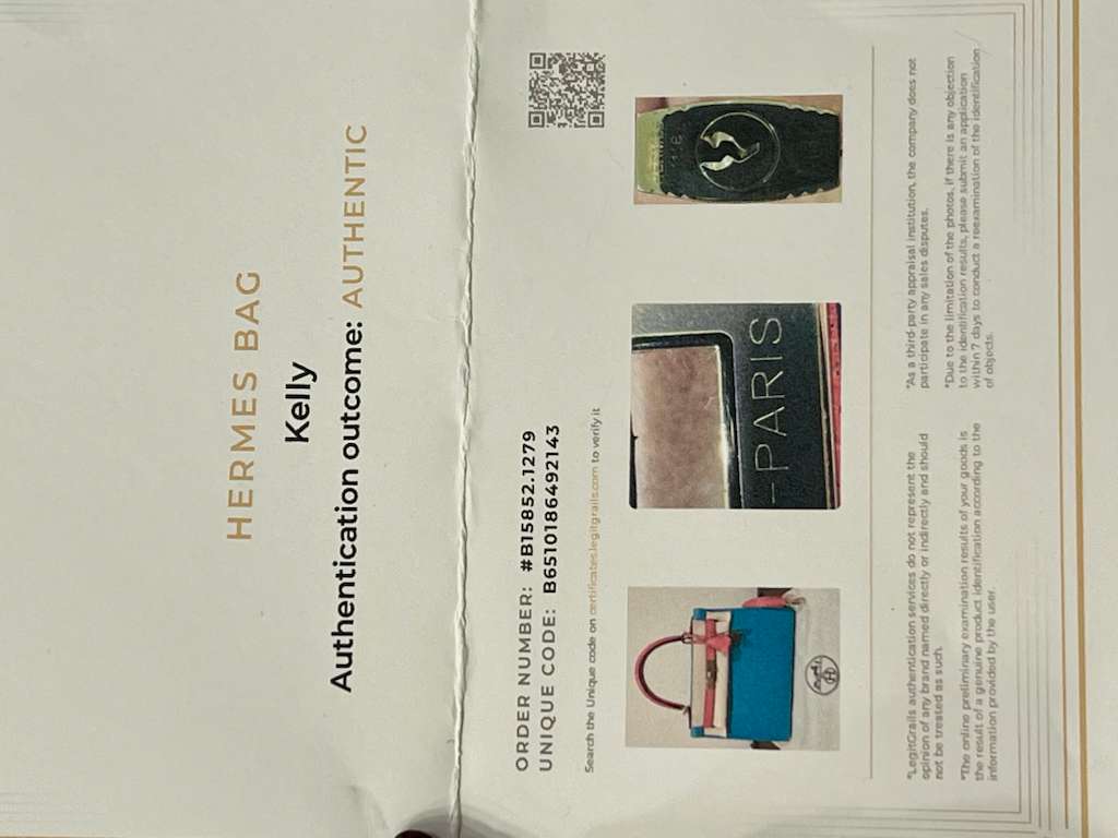 HERMÈS KELLY SELLIER 28 BLEU PAON AND ROSE JAIPUR EPSOM SPECIAL ORDER BAG