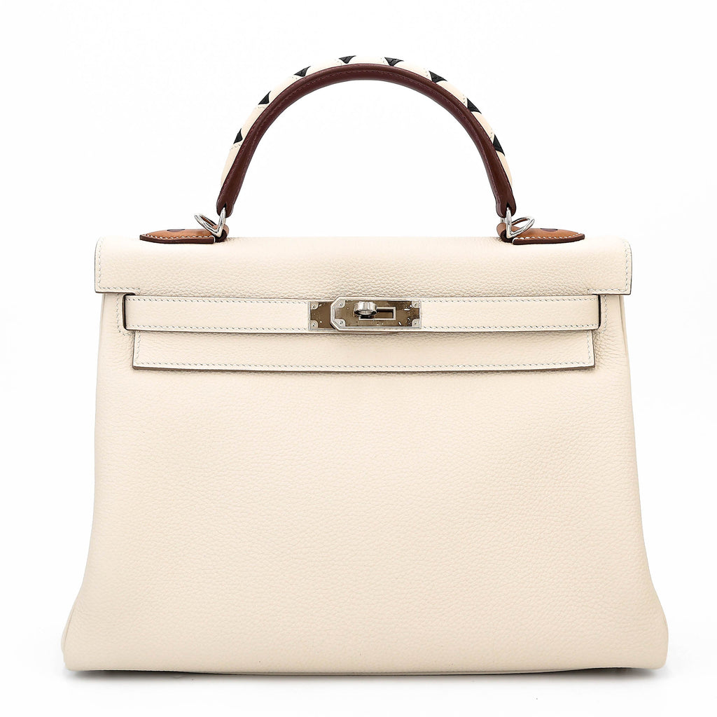 HERMÈS KELLY 32 RETOURNE “AU GALOP” TOGO LEATHER BAG