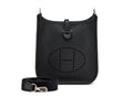 HERMÈS CLEMENCE MINI EVELYN TPM CROSSBODY BAG IN NOIR