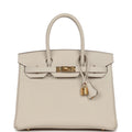 HERMÈS BIRKIN 35 CRAIE EPSOM LEATHER GOLD HARDWARE HANDBAG