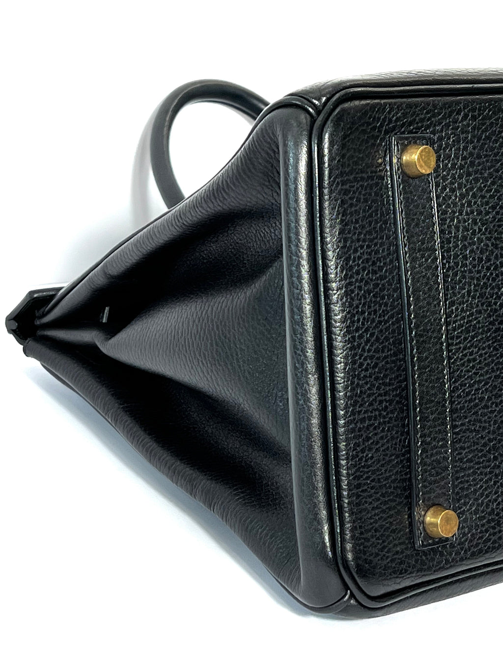 HERMÈS BIRKIN 35 ARDENNE LEATHER NOIR HANDBAG