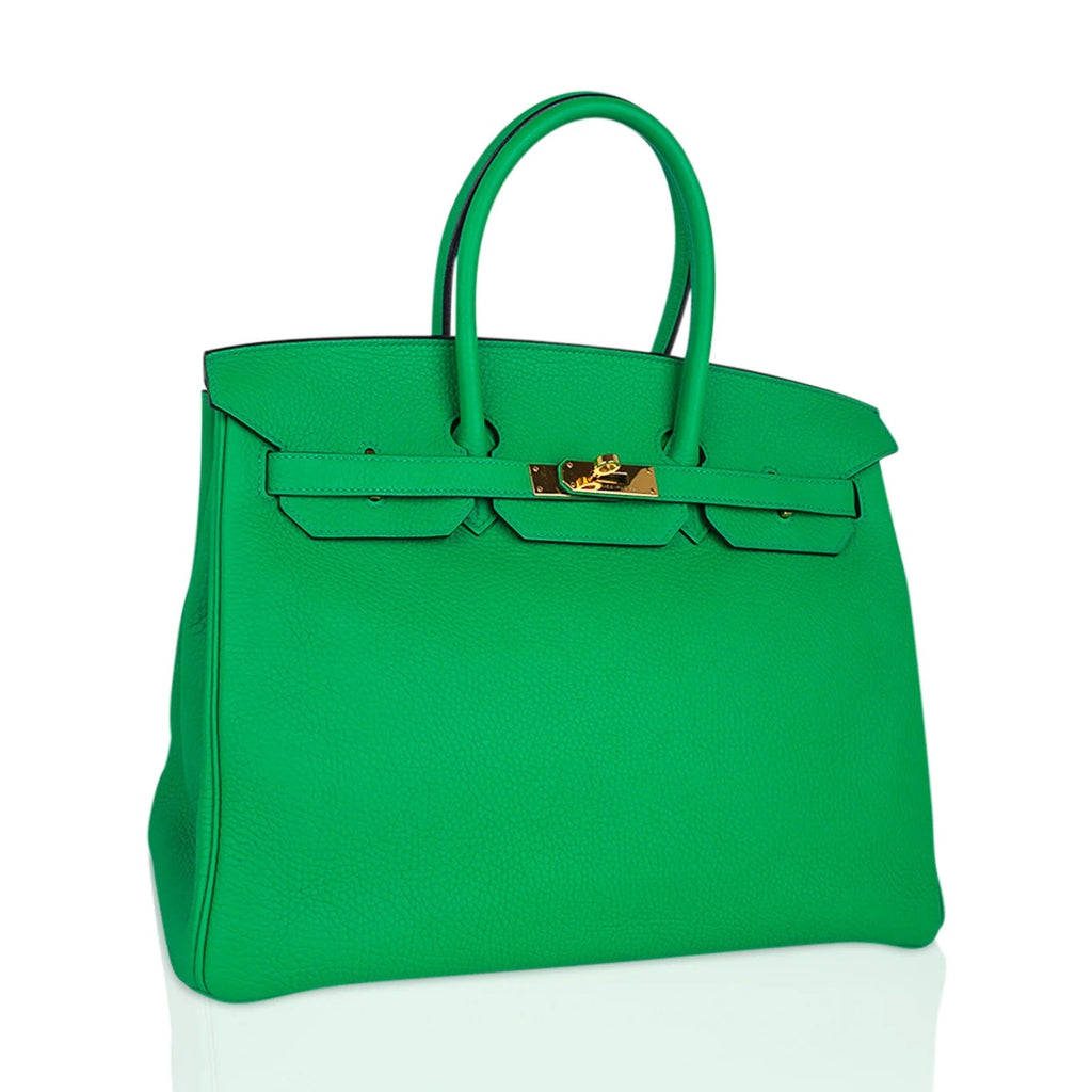 HERMÈS BIRKIN 35 BAMBOO TOGO LEATHER HANDBAG