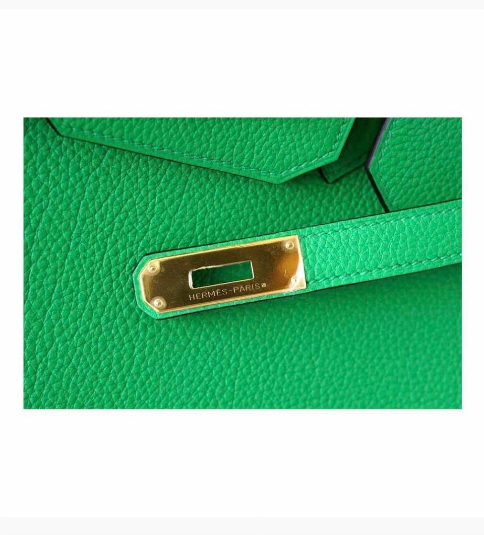 HERMÈS BIRKIN 35 BAMBOO TOGO LEATHER HANDBAG