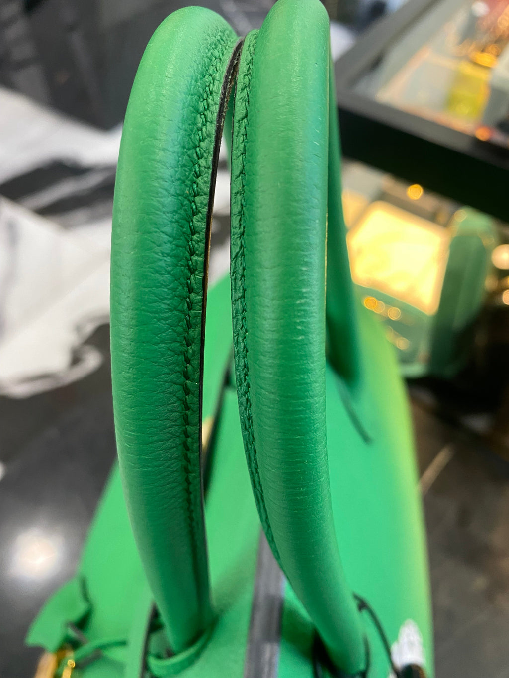 HERMÈS BIRKIN 35 BAMBOO TOGO LEATHER HANDBAG