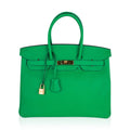 HERMÈS BIRKIN 35 BAMBOO TOGO LEATHER HANDBAG