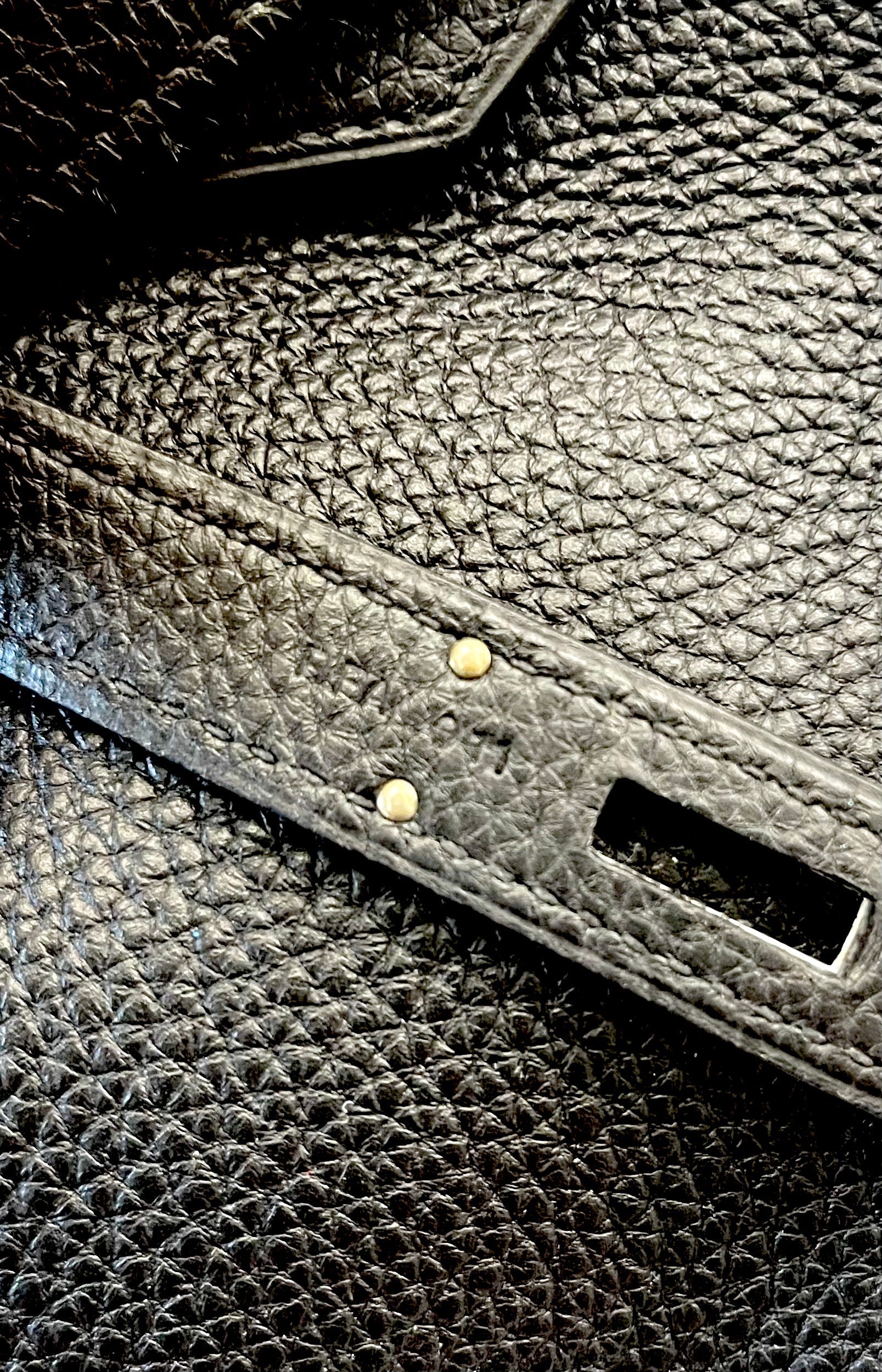 HERMÈS BIRKIN 40 CLEMENCE LEATHER PALLADIUM HARDWARE