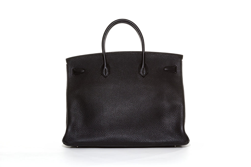 HERMÈS BIRKIN 40 CLEMENCE LEATHER PALLADIUM HARDWARE