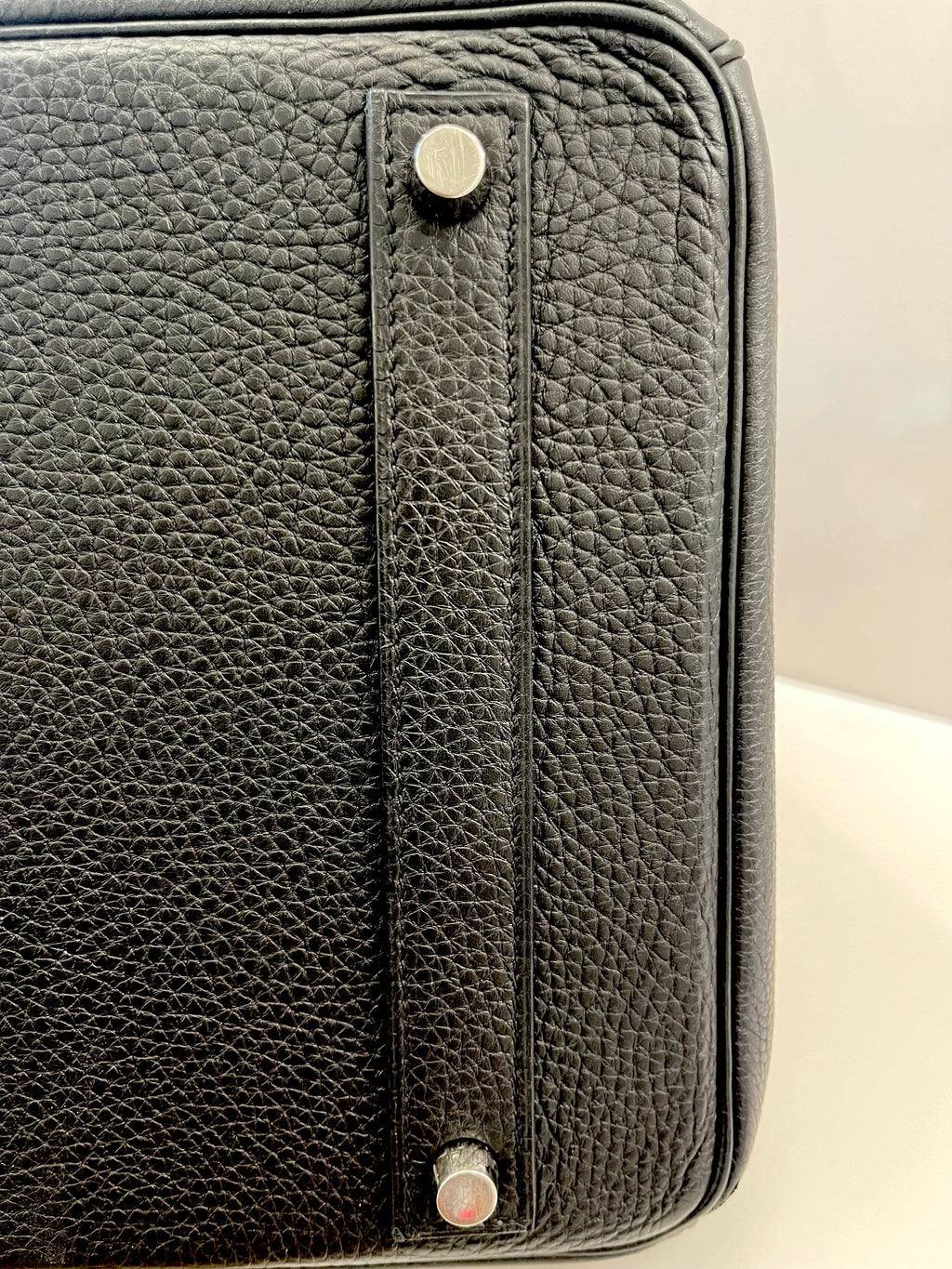 HERMÈS BIRKIN 40 CLEMENCE LEATHER PALLADIUM HARDWARE