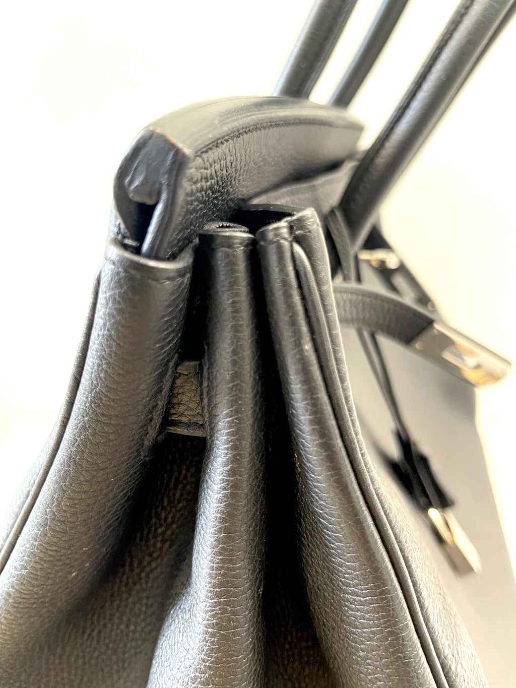 HERMÈS BIRKIN 40 CLEMENCE LEATHER PALLADIUM HARDWARE