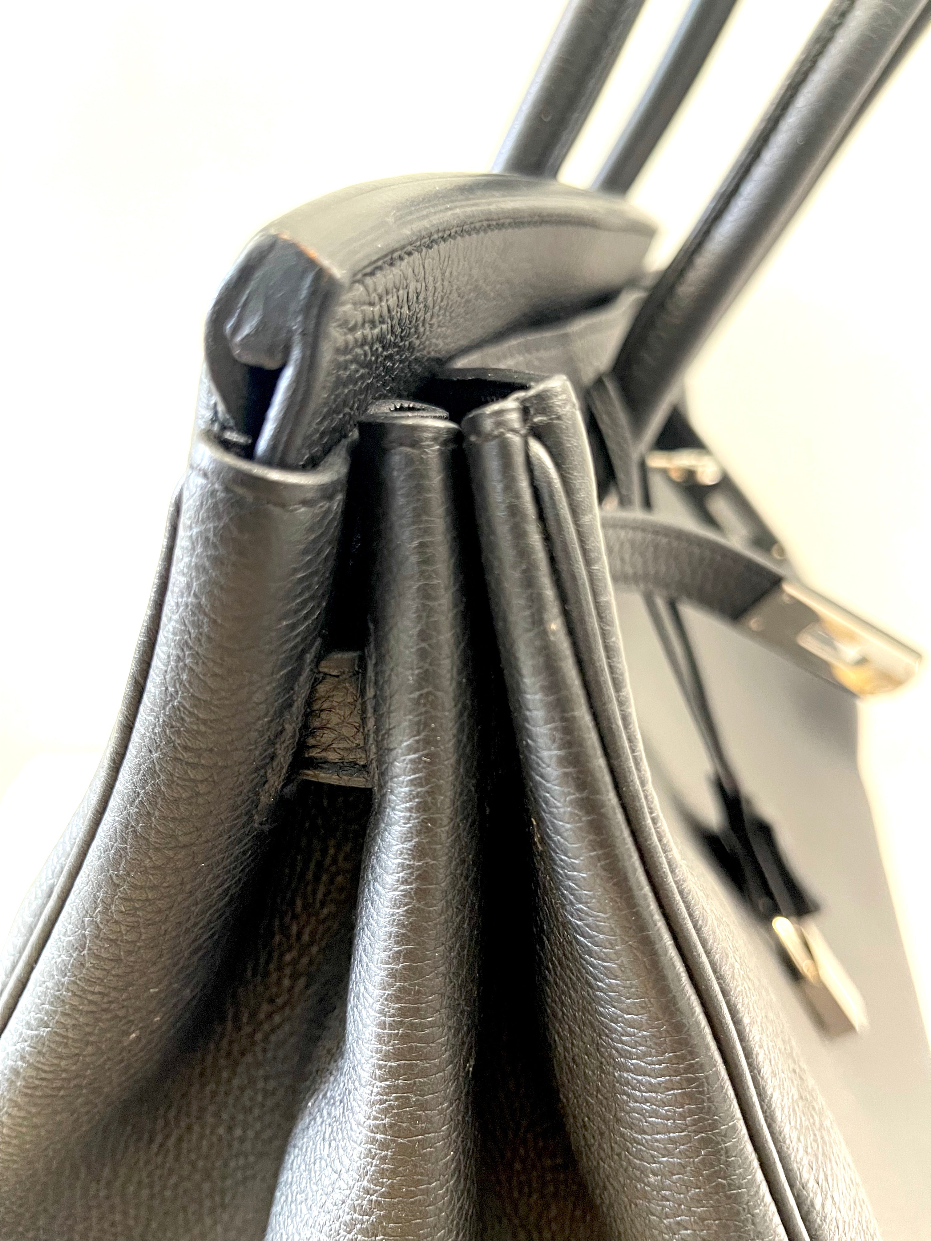 HERMÈS BIRKIN 40 CLEMENCE LEATHER PALLADIUM HARDWARE