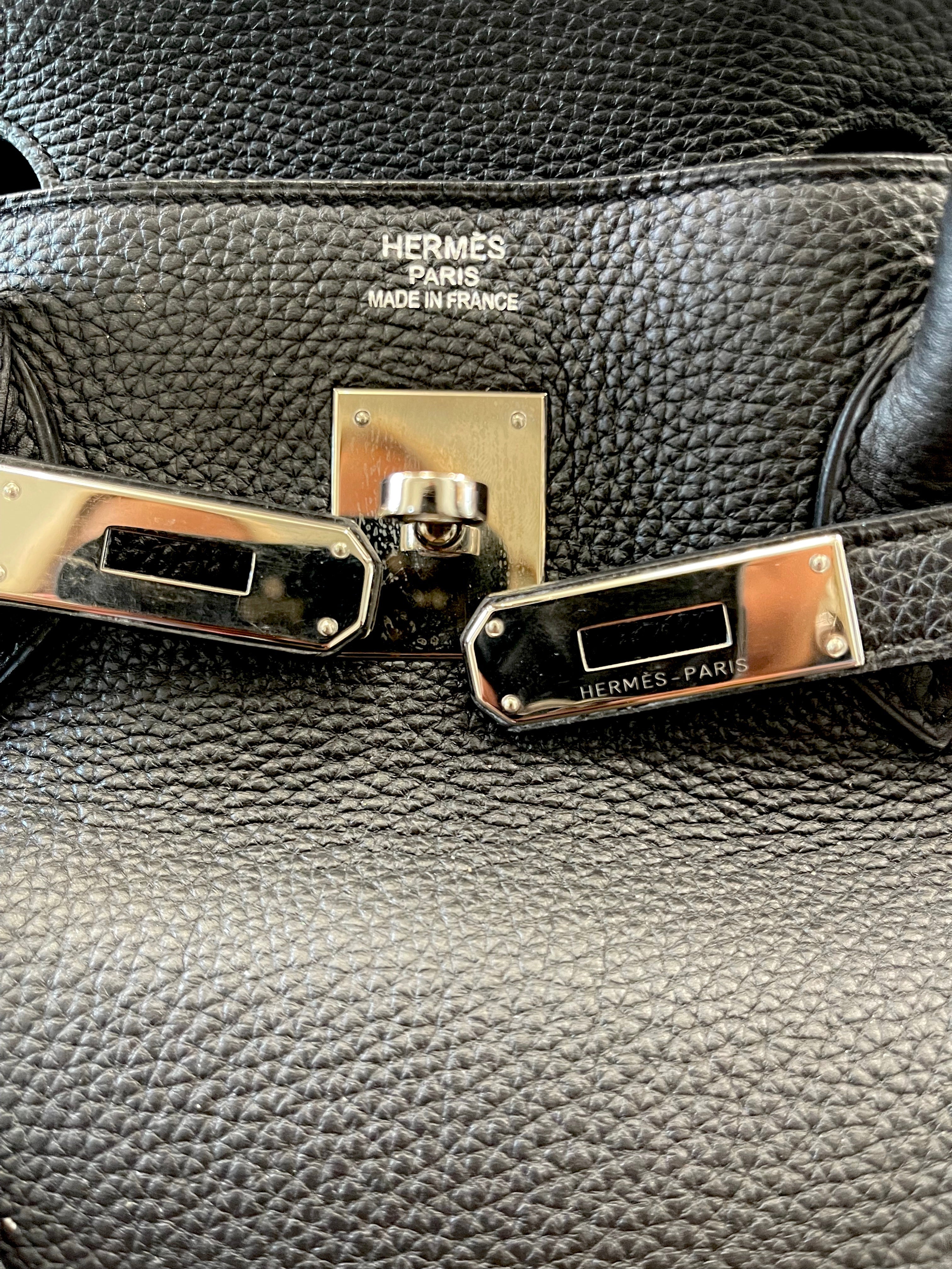 HERMÈS BIRKIN 40 CLEMENCE LEATHER PALLADIUM HARDWARE