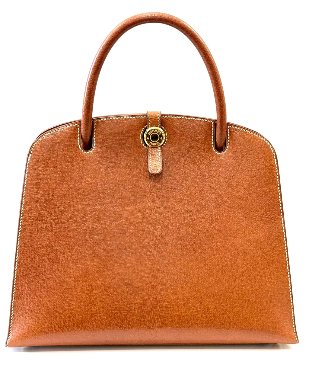 HERMÈS COURCHEVEL LEATHER DALVY 30 HANDBAG
