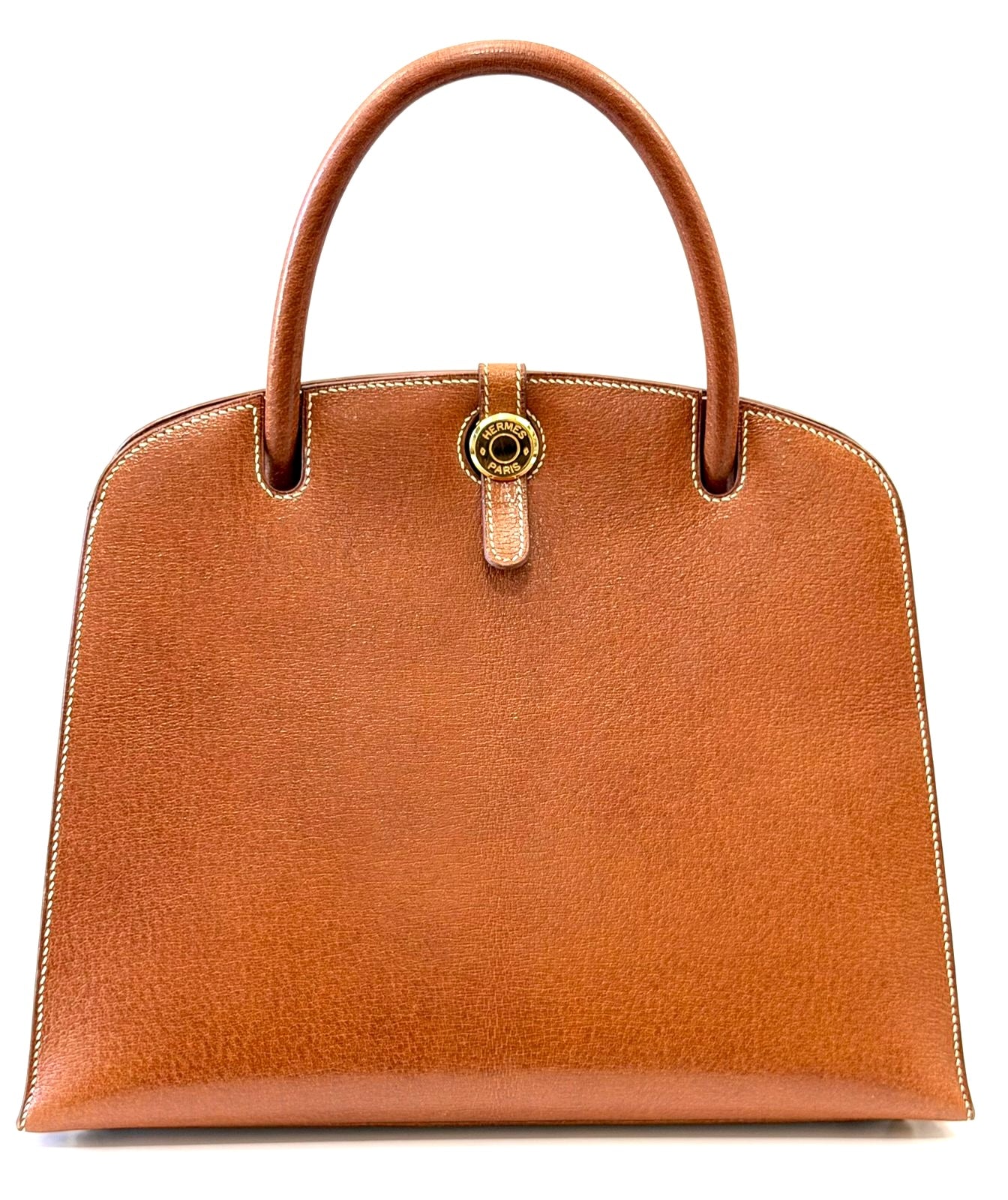 HERMÈS COURCHEVEL LEATHER DALVY 30 HANDBAG