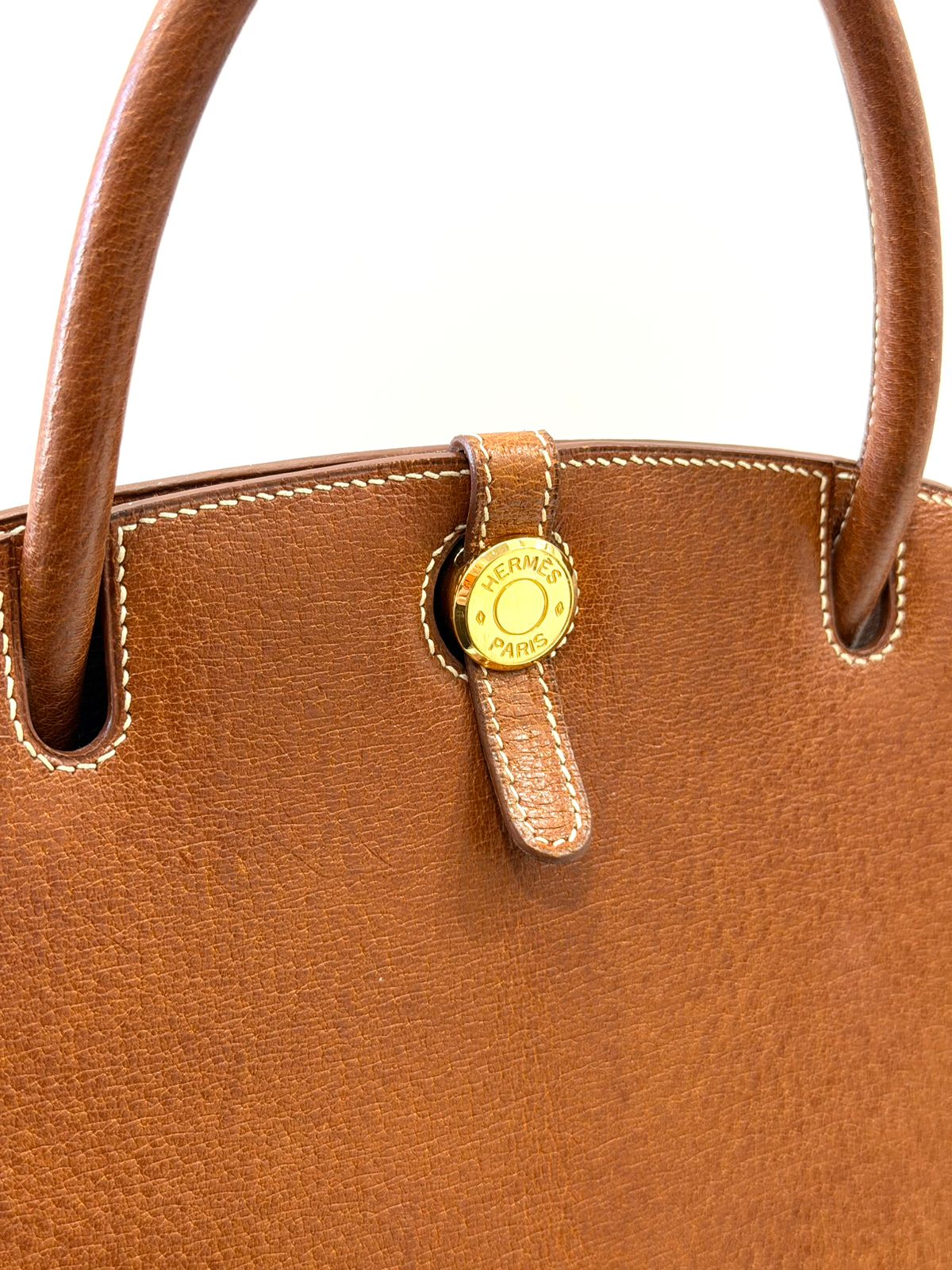 HERMÈS COURCHEVEL LEATHER DALVY 30 HANDBAG