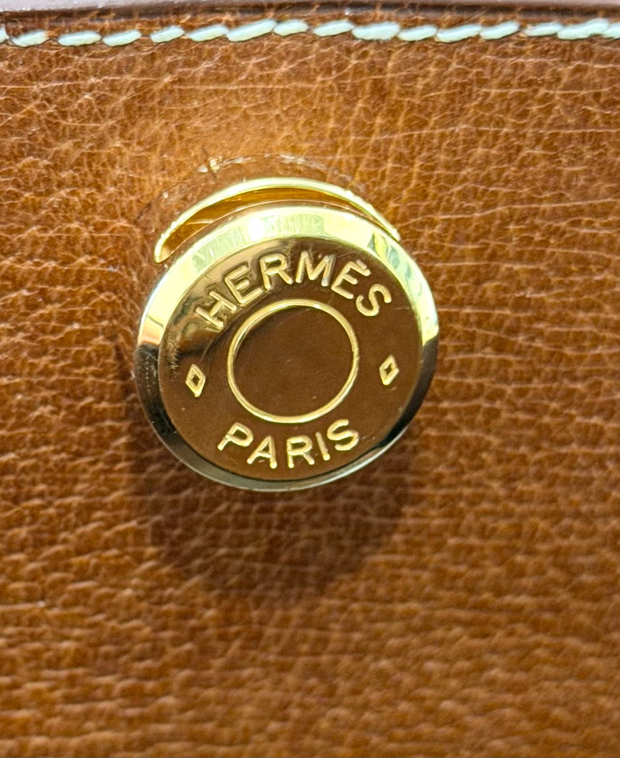 HERMÈS COURCHEVEL LEATHER DALVY 30 HANDBAG