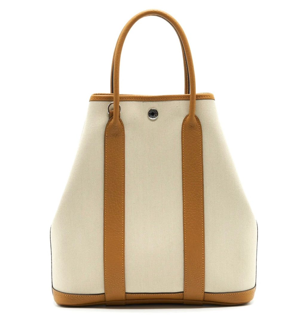 HERMÈS GARDEN FILE 28 TOTE BAG IN BETON/ OCRE