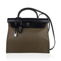 HERMÈS HERBAG ZIP RETOURNE 31 LEATHER PALLADIUM SHOULDER BAG