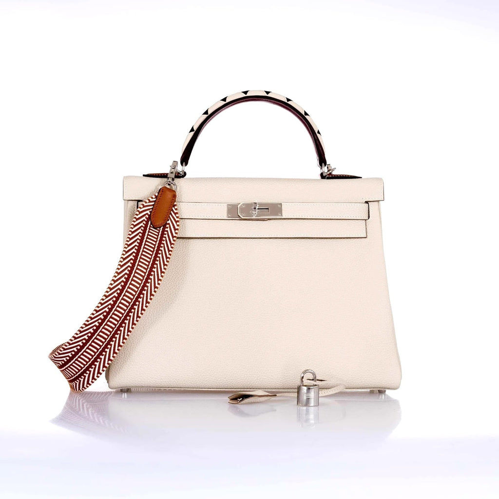HERMÈS KELLY 32 RETOURNE “AU GALOP” TOGO LEATHER BAG