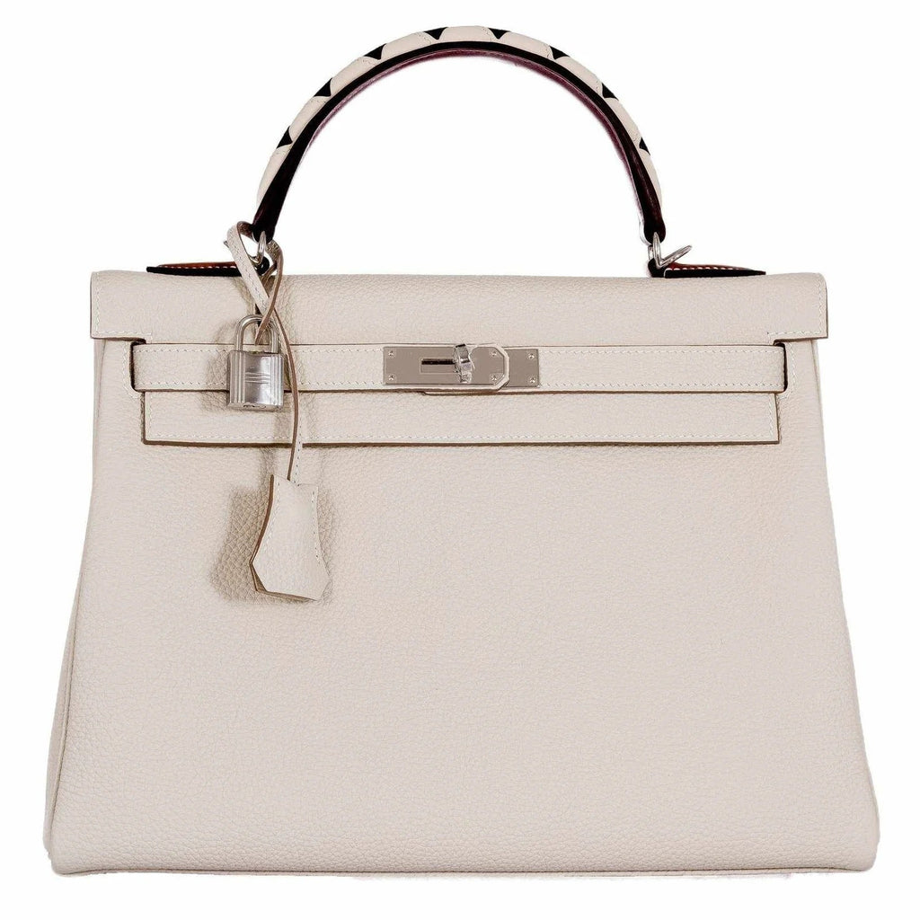 HERMÈS KELLY 32 RETOURNE “AU GALOP” TOGO LEATHER BAG