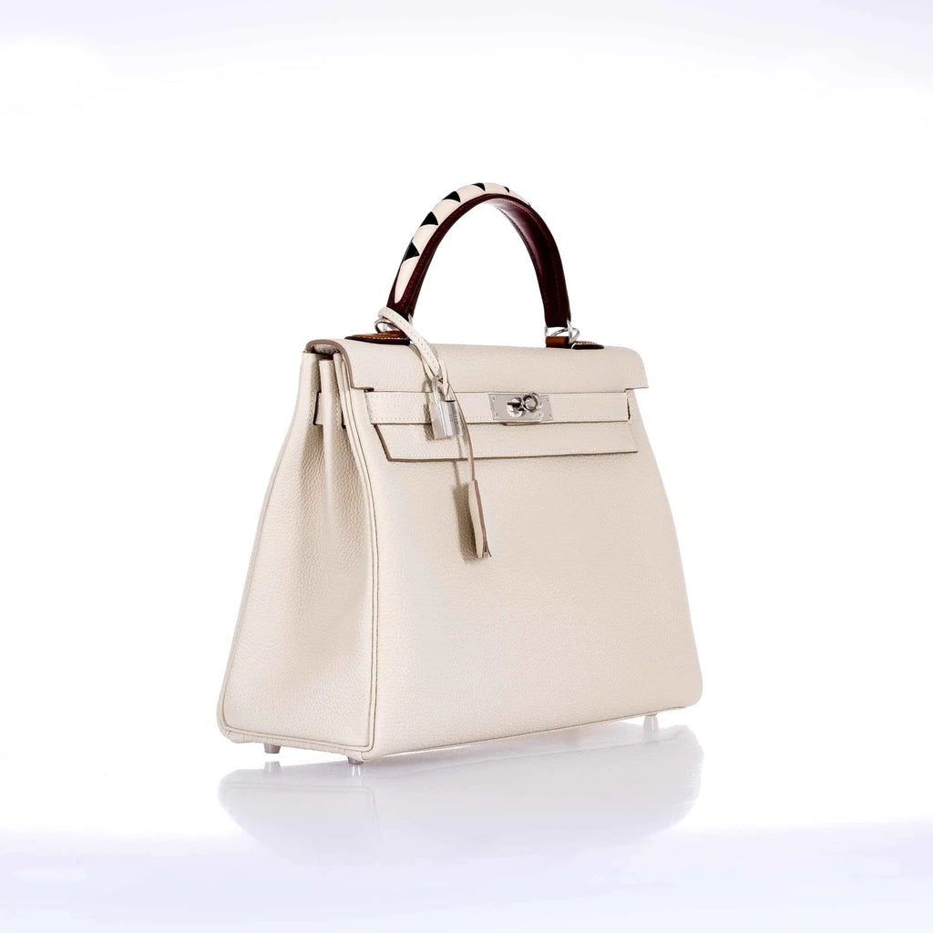 HERMÈS KELLY 32 RETOURNE “AU GALOP” TOGO LEATHER BAG