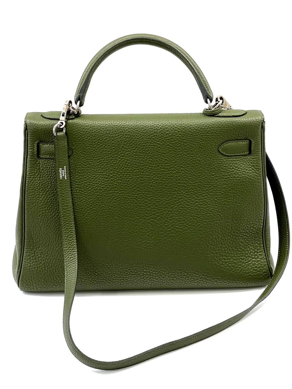 HERMÈS KELLY RETOURNE 32 VERT VERONESE TOGO LEATHER SHOULDER BAG