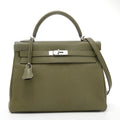 HERMÈS KELLY RETOURNE 32 VERT VERONESE TOGO LEATHER SHOULDER BAG