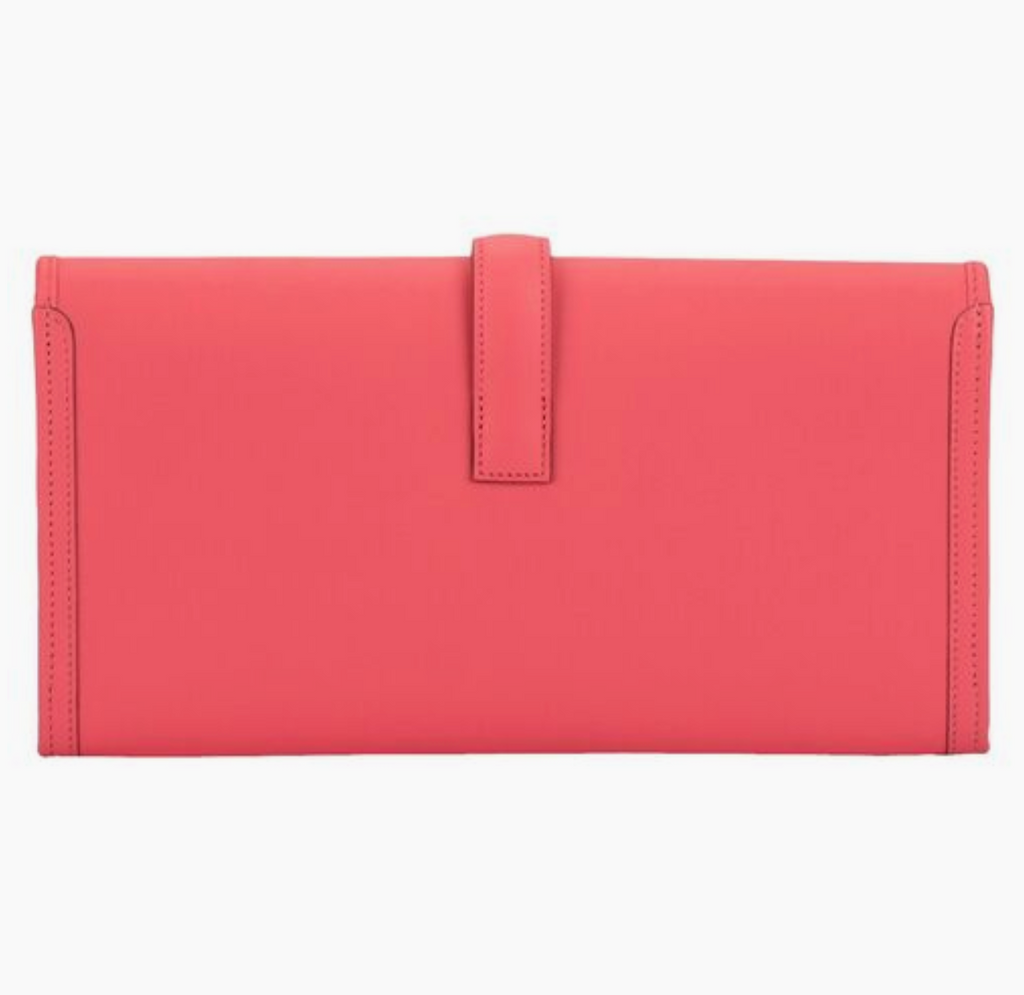 HERMÈS ROSE AZALEE JIGE ELAN CLUTCH BAG