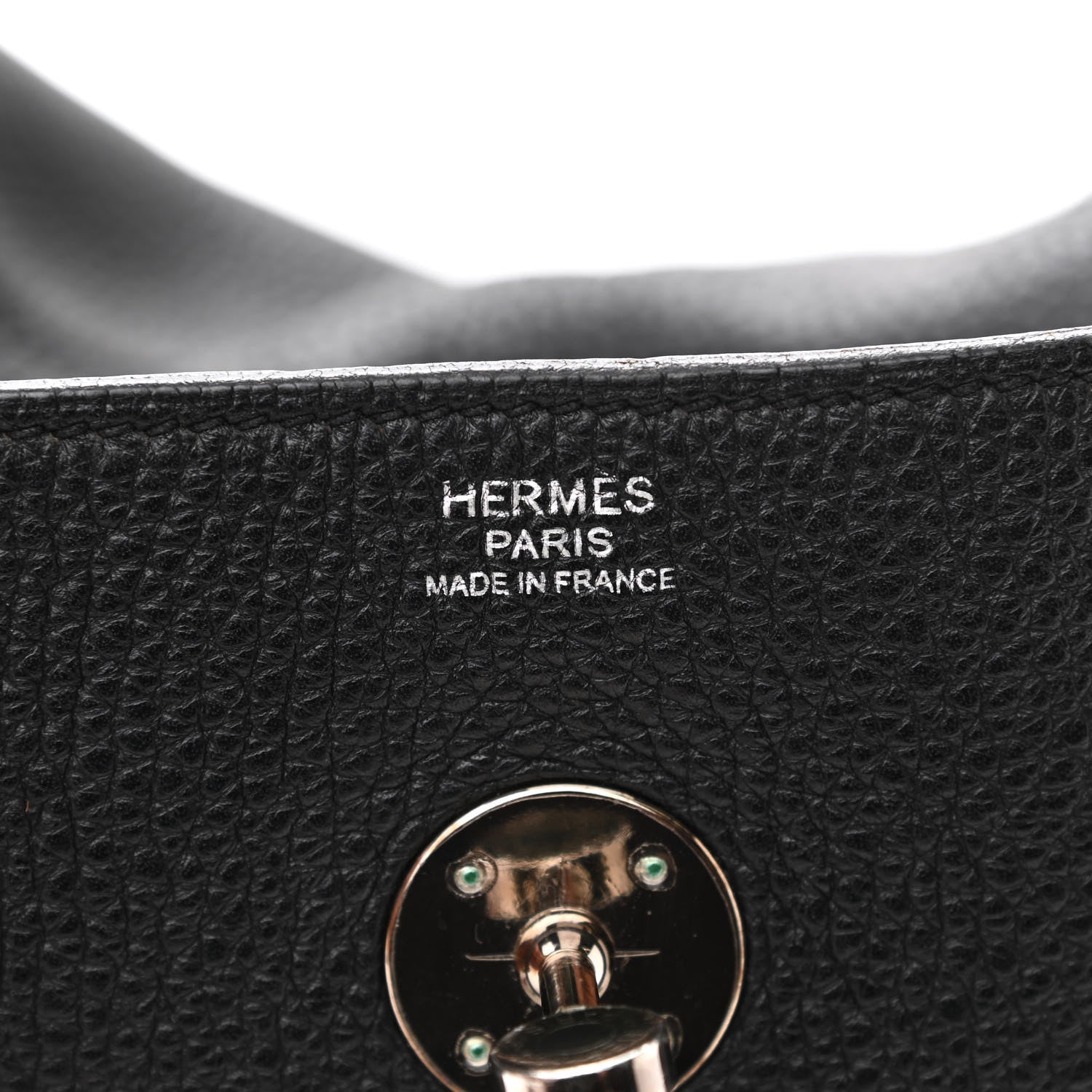 HERMÈS TAURILLON CLEMENCE VERSO LINDY 30 BAG BLACK TOFFEE