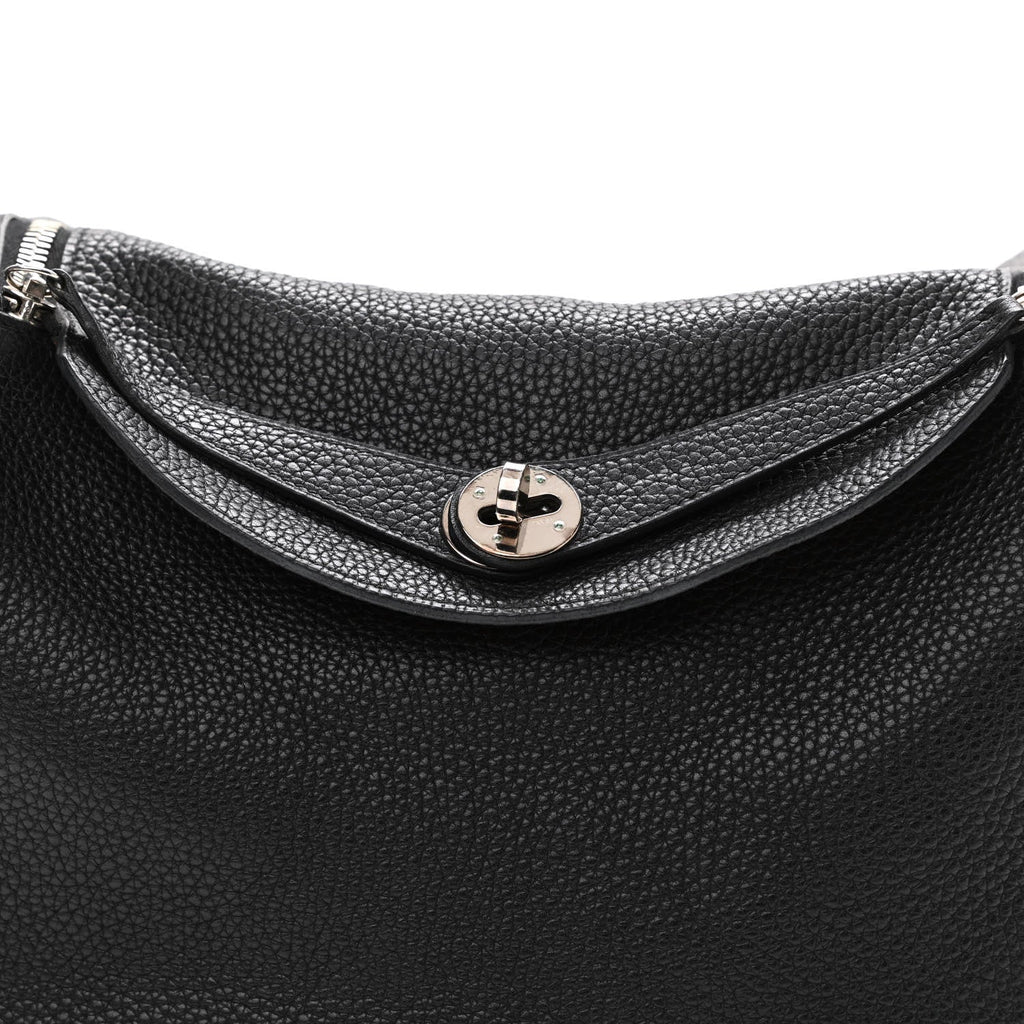 HERMÈS TAURILLON CLEMENCE VERSO LINDY 30 BAG BLACK TOFFEE