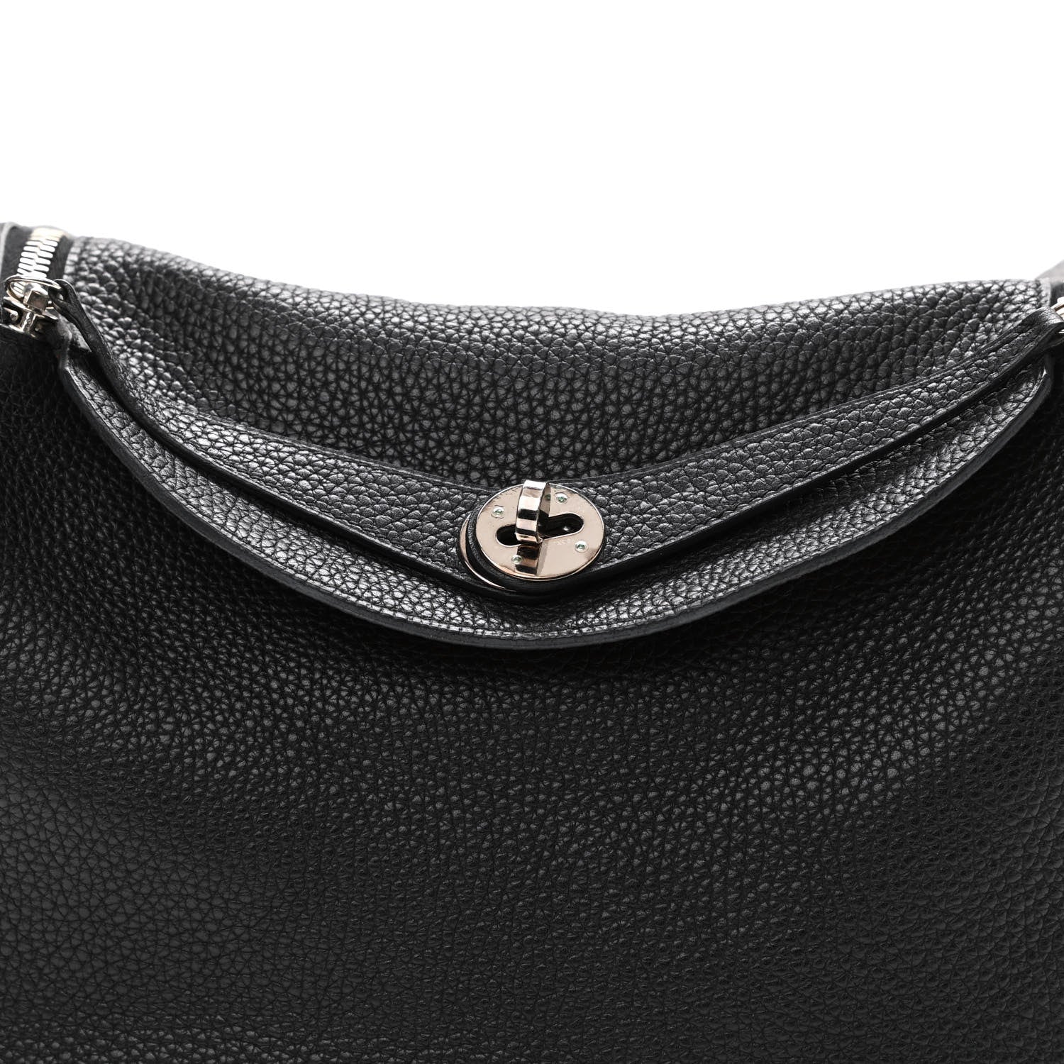 HERMÈS TAURILLON CLEMENCE VERSO LINDY 30 BAG BLACK TOFFEE