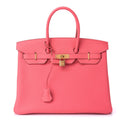 HERMÈS TOGO BIRKIN 35 ROSE LIPSTICK