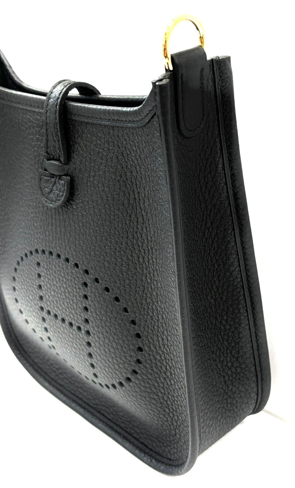 HERMÈS CLEMENCE EVELYN TPM CROSSBODY BAG IN NOIR
