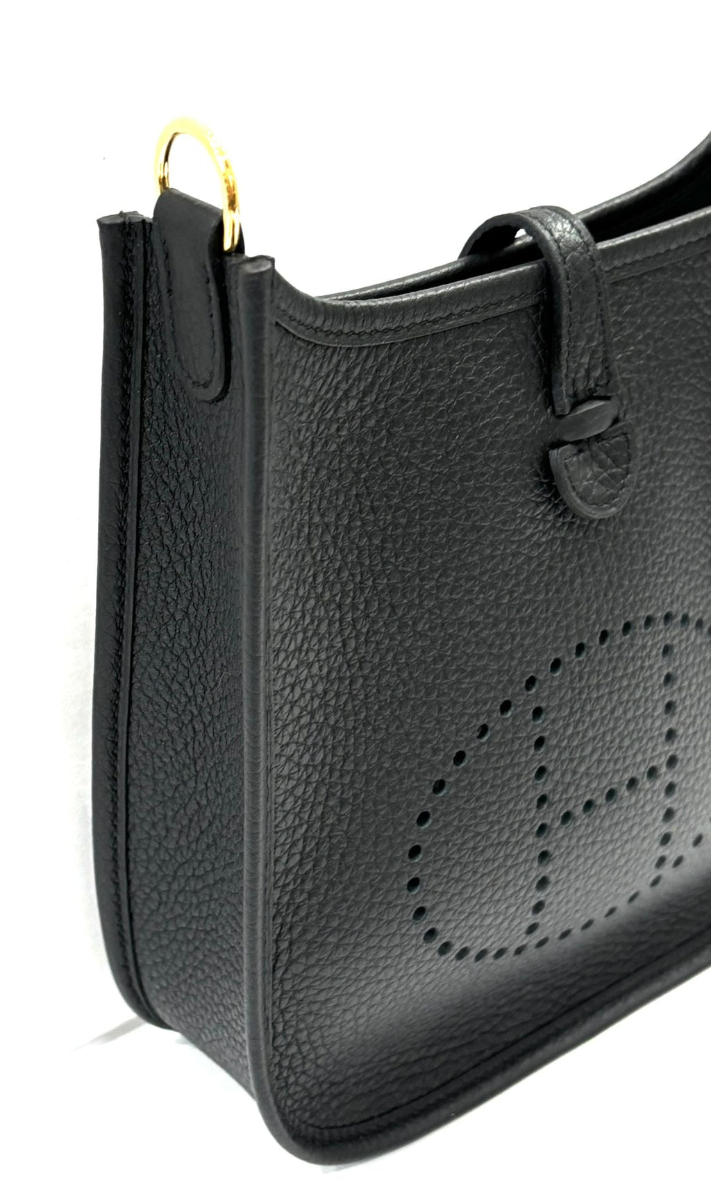 HERMÈS CLEMENCE EVELYN TPM CROSSBODY BAG IN NOIR